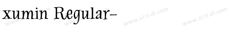 xumin Regular字体转换